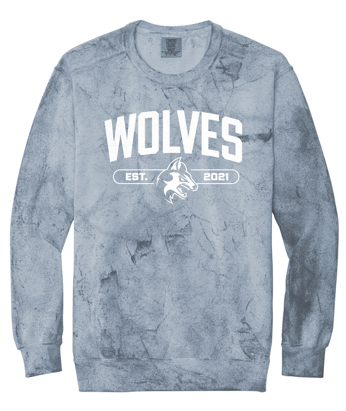 Wolves Customizable Comfort Colors Colorblast Crewneck Sweatshirt