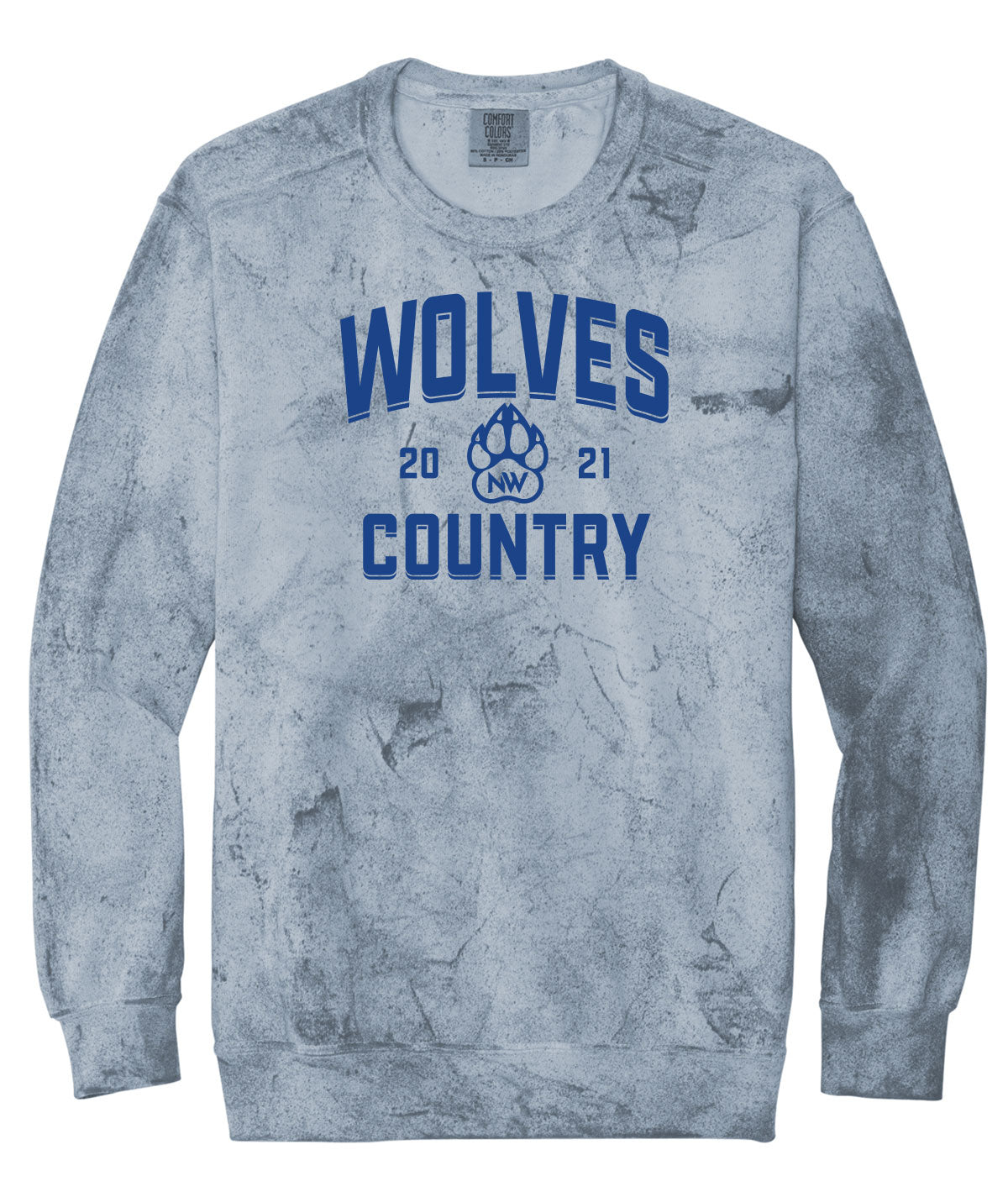 Wolves Customizable Comfort Colors Colorblast Crewneck Sweatshirt