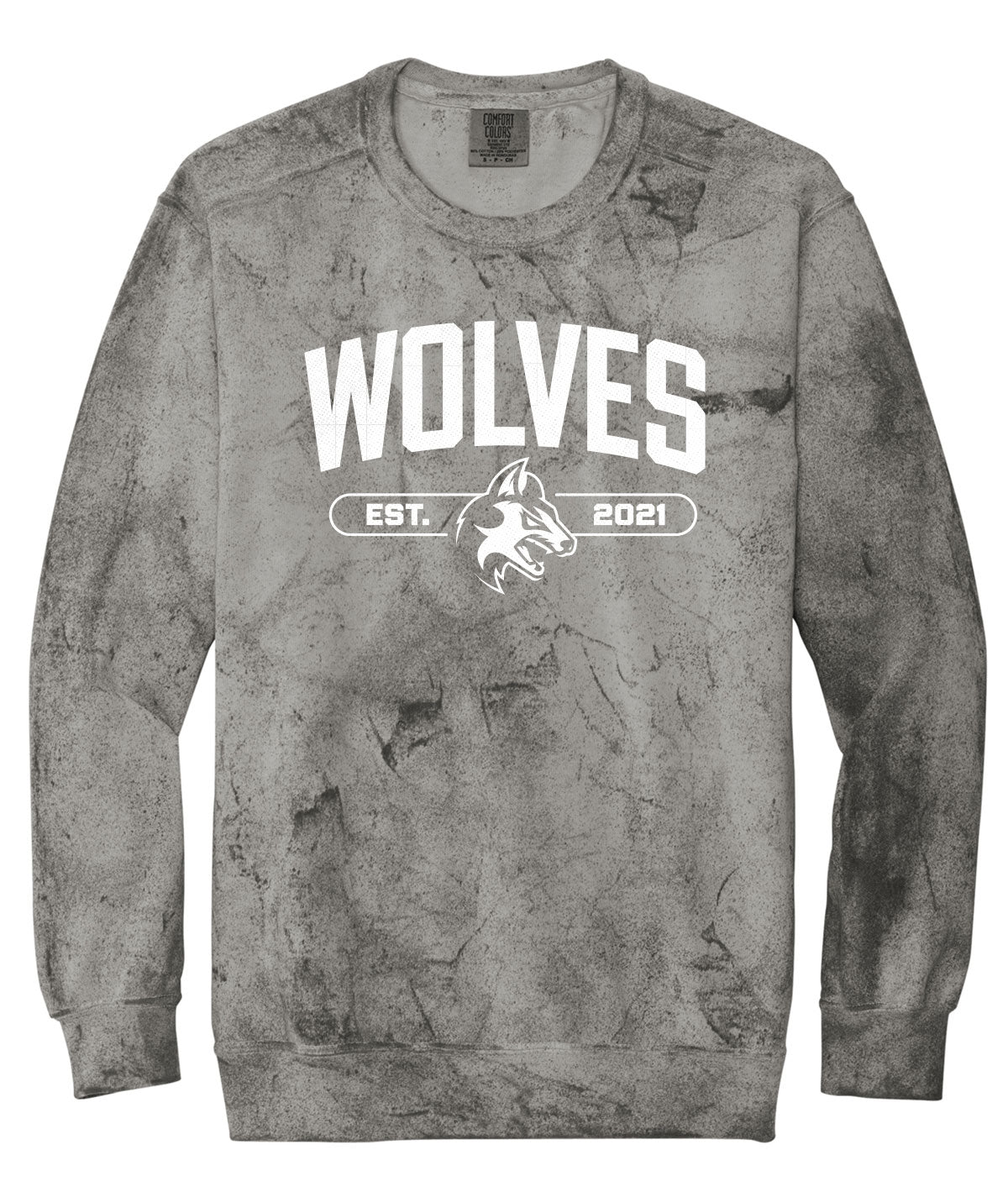 Wolves Customizable Comfort Colors Colorblast Crewneck Sweatshirt