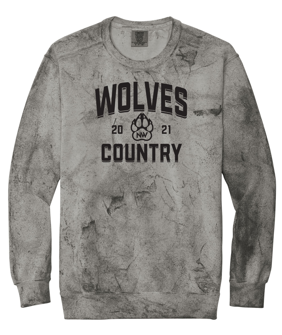 Wolves Customizable Comfort Colors Colorblast Crewneck Sweatshirt