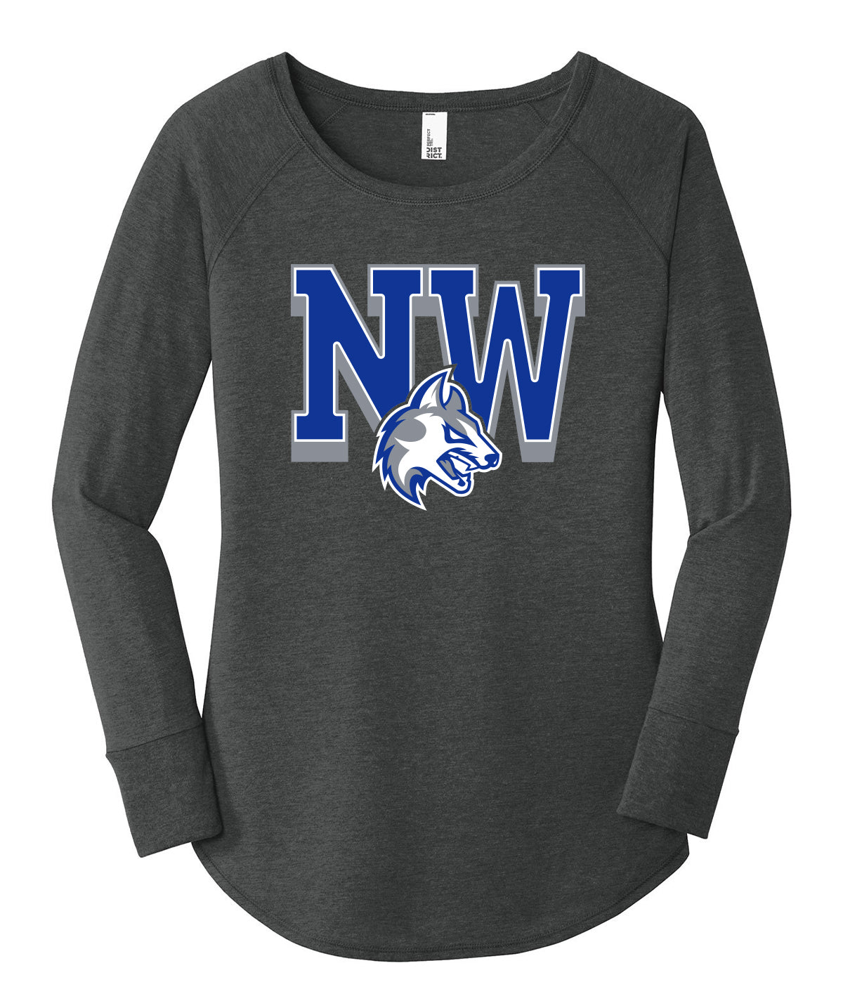 NW Throwback Womens Tri-Blend Long Sleeve Tunic Tee