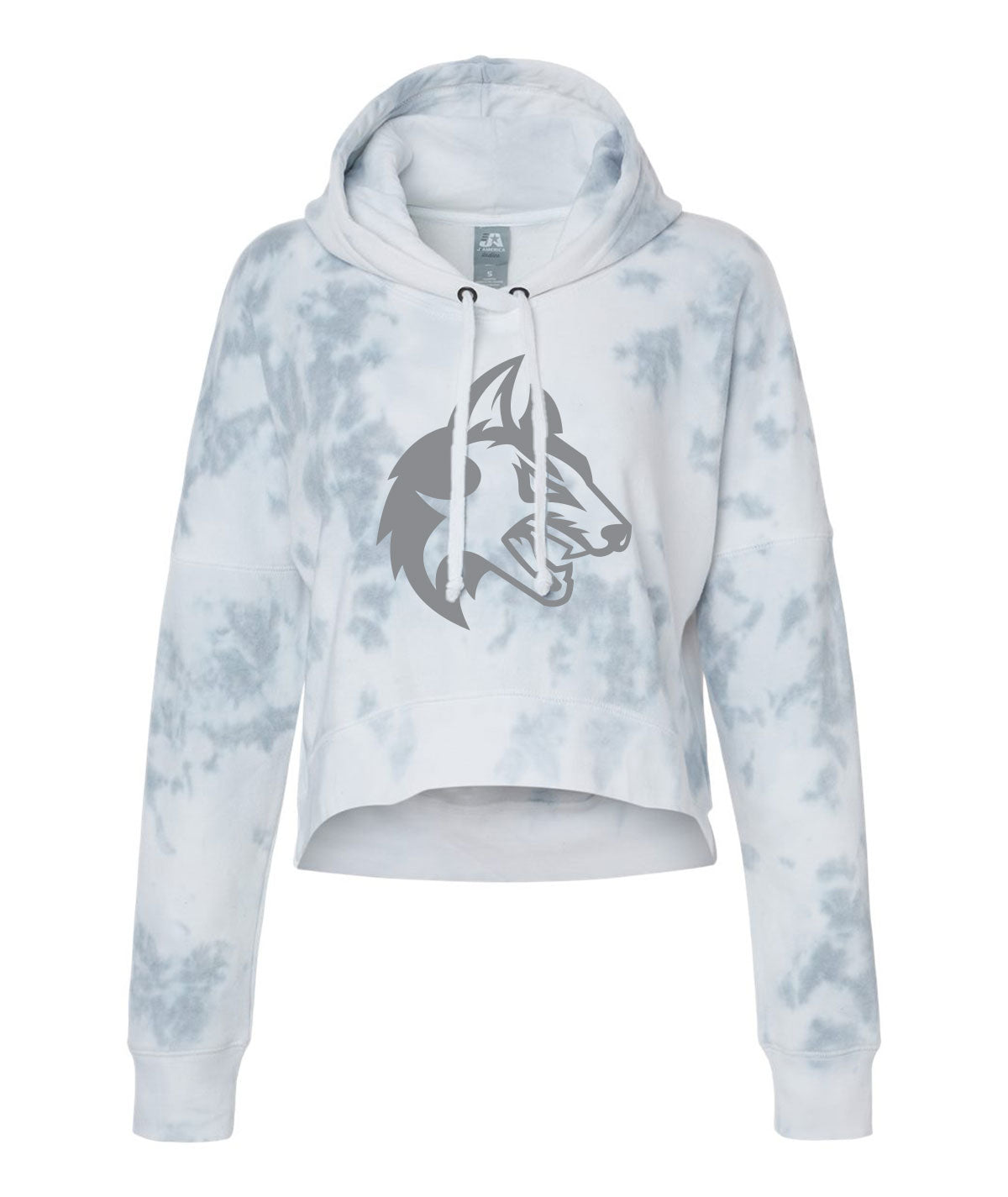 Northwest Wolf Womens Tie-Dye Crop Hoodie