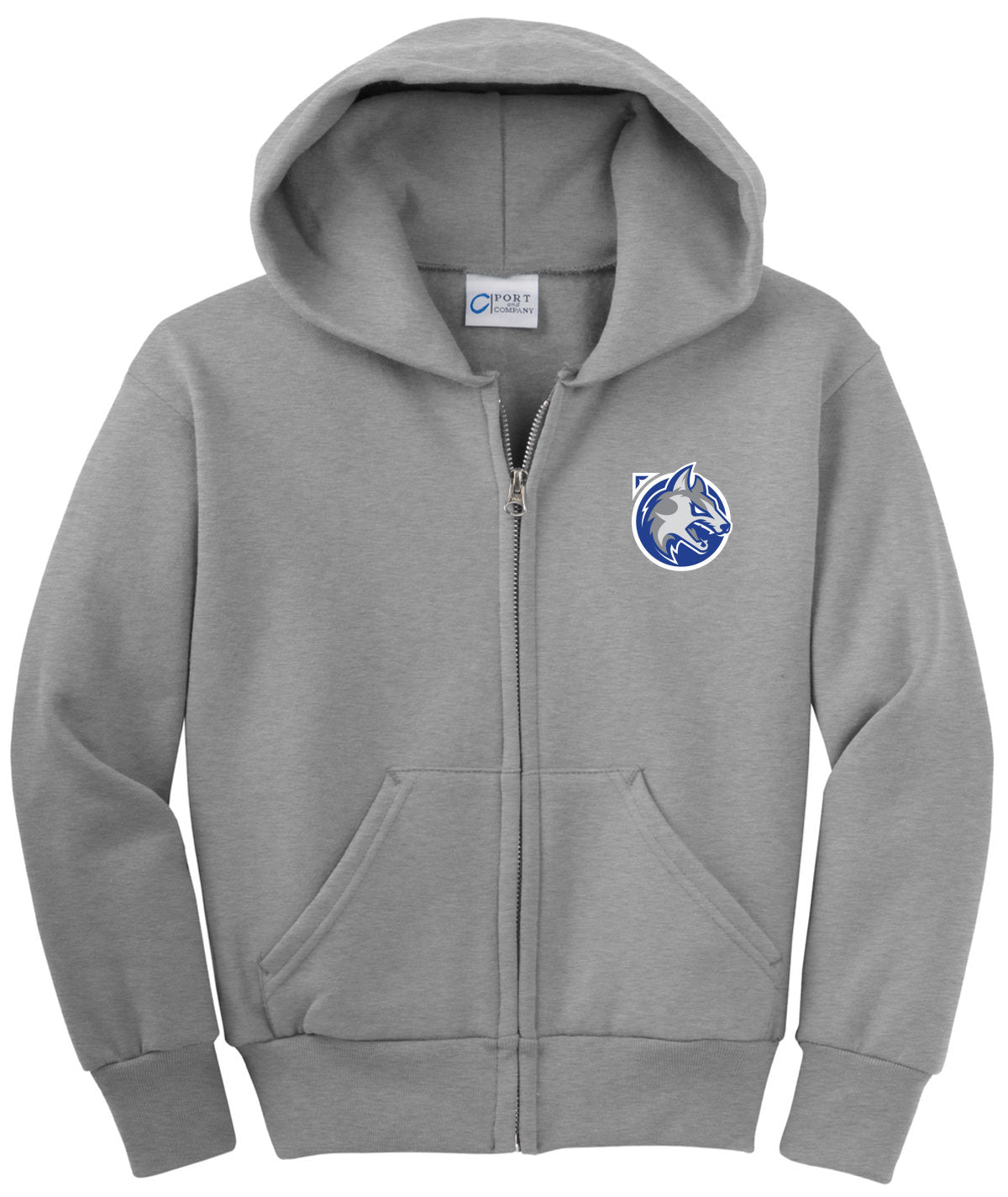 Wolves Youth Fleece Full-Zip Hooded Sweatshirt