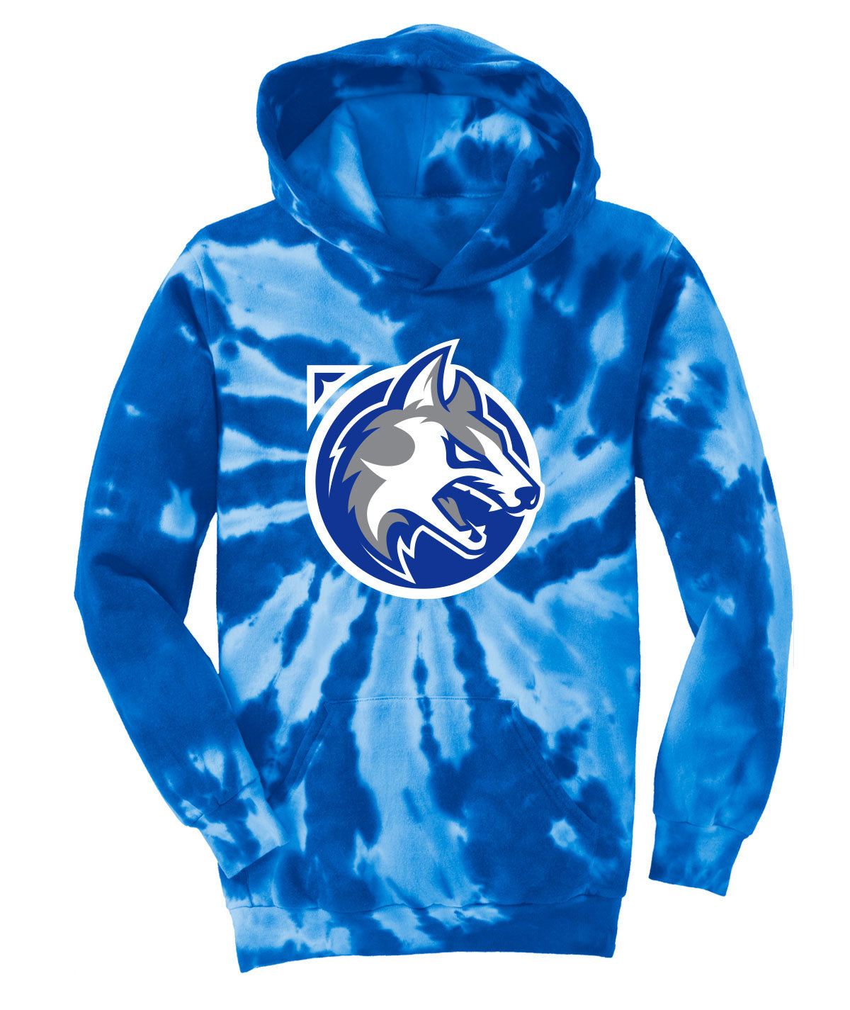 Wolves Youth Tie-Dye Hooded Sweatshirt