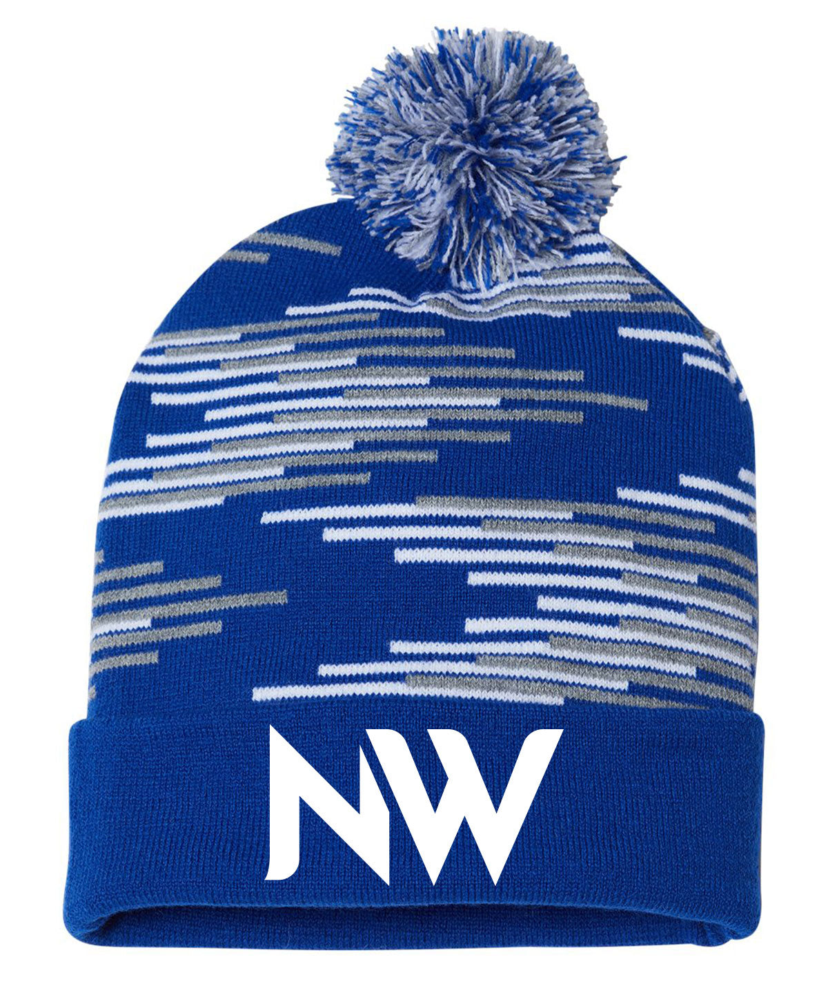 Northwest Striped Pom Beanie