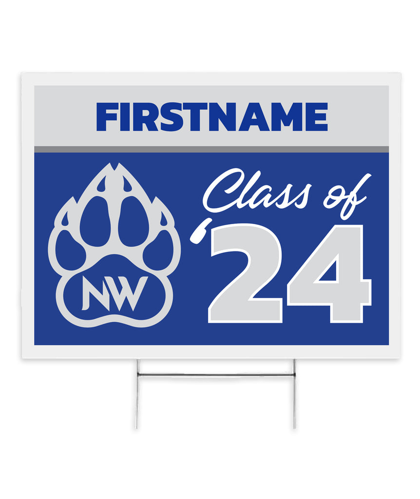 Class of 2024 Customizable Yard Sign Northwest Letterman Locker